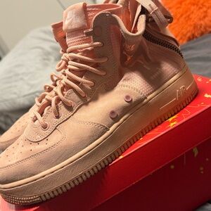 Nike Blush Pink High-Top Sneakers